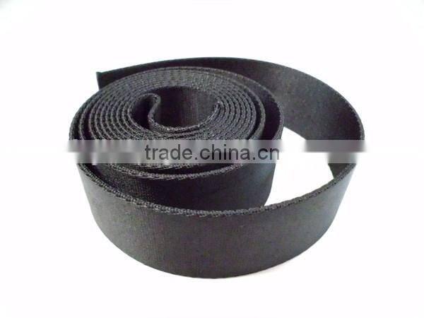 Black safety belt webbing