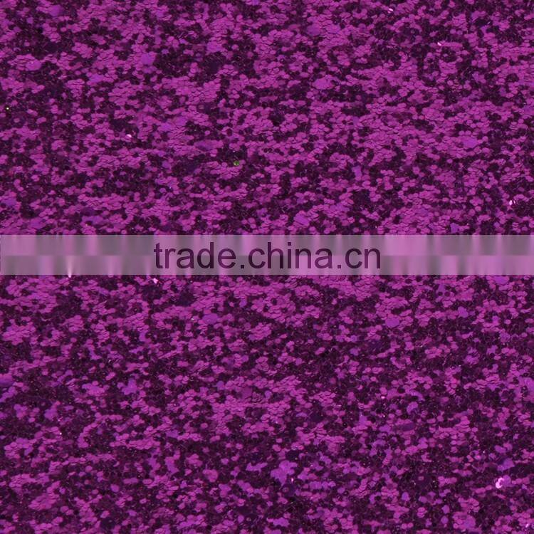 over 10 years experience fluorescence color purple glitter fabric