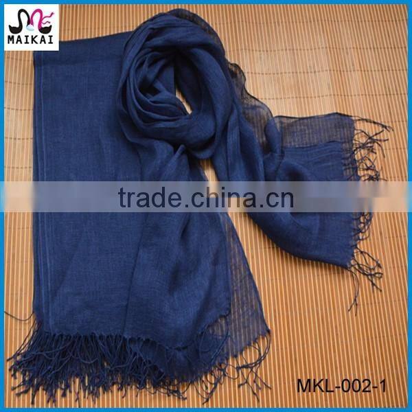Men and women's fashion linen scarf factory china