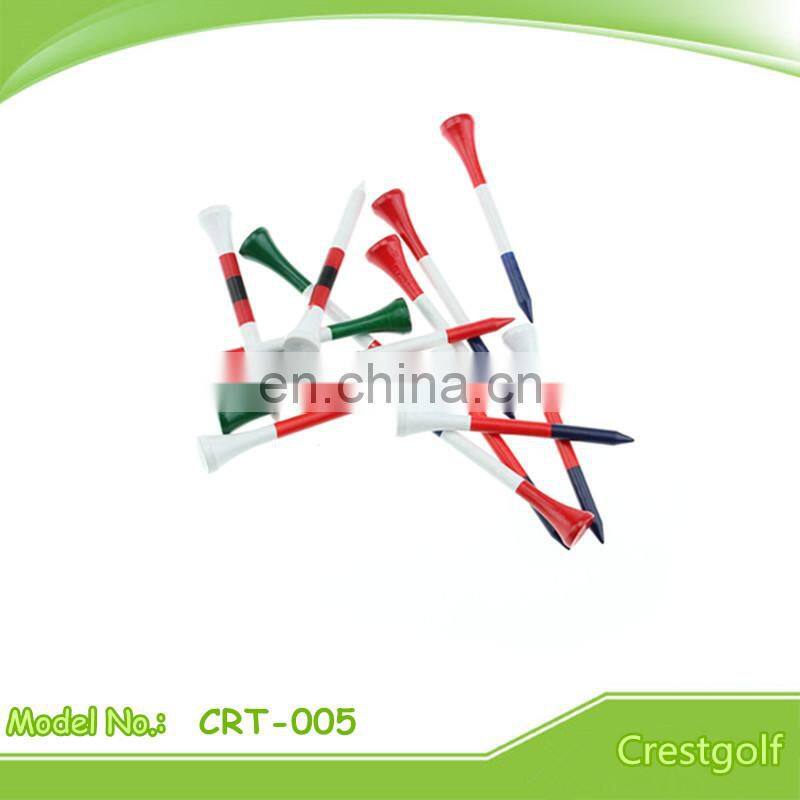 Mixed Color Wooden Tee Colorful Golf Tee