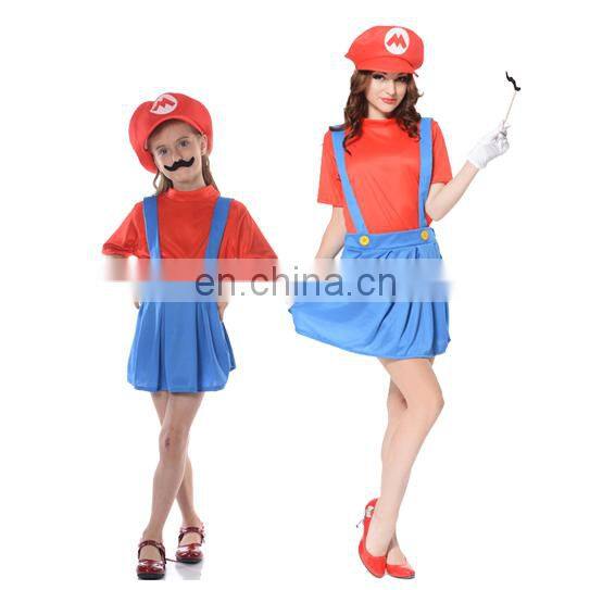 2017 hot wholesale funny halloween costumes cosplay super girls mario costumes for women MFJ-0077