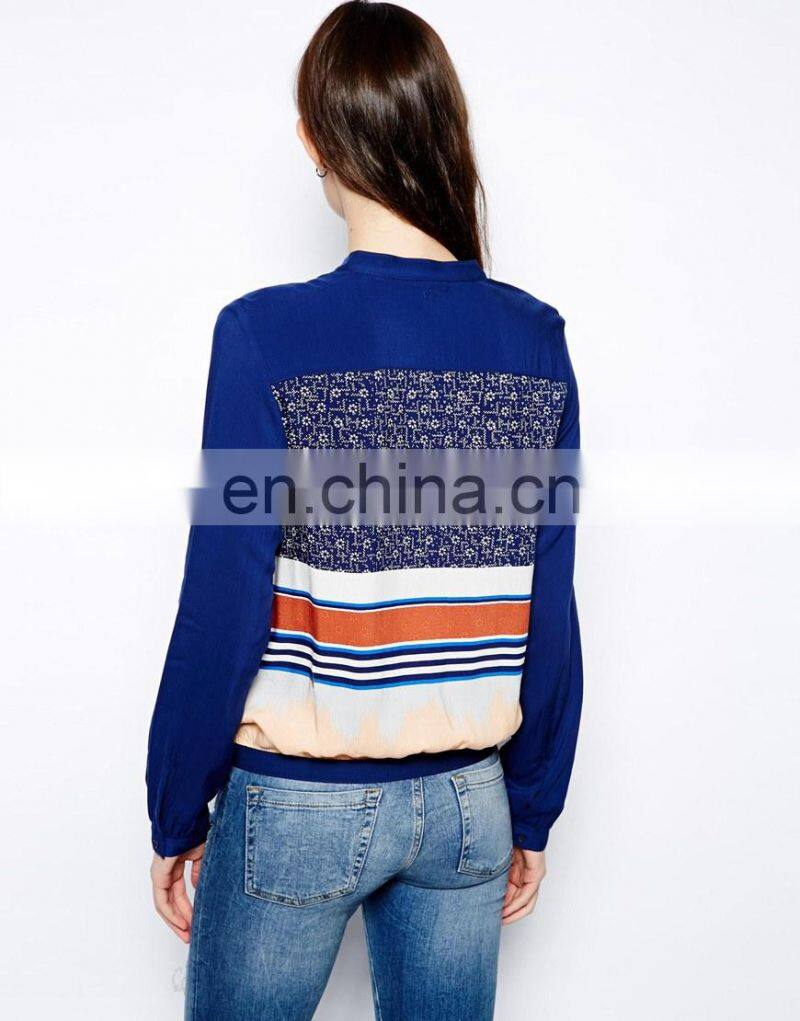 digital printed chiffon fabric blouses for ladies dress 100% polyester
