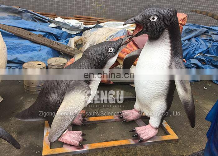 3D Fiberglass Penguin Statue Realistic Penguin Sculpture