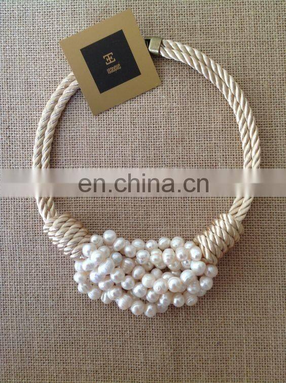 twist knotted rope woman necklace