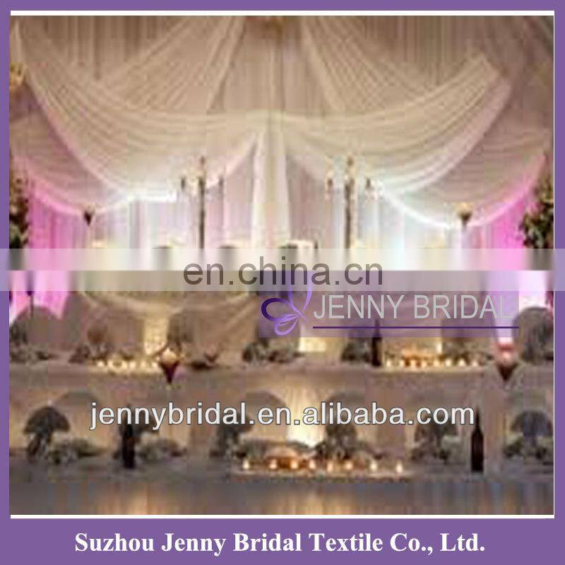 BCK008 New Hot popular Fancy chiffon and organza pink backdrops for sale