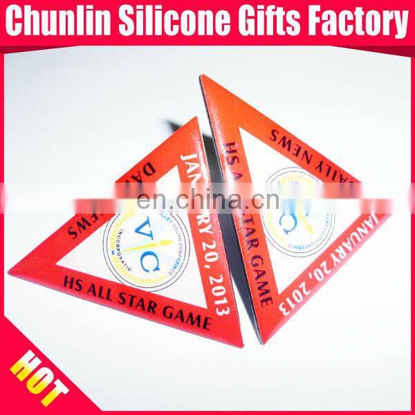 Triangle pin badges custom