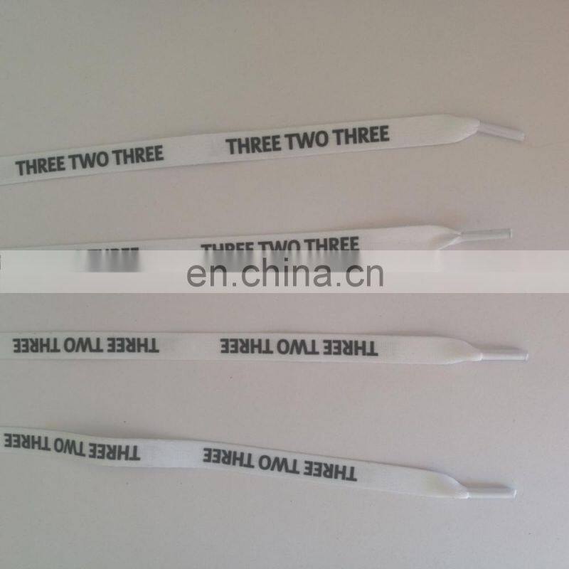 custom sublimation printing polyester flat shoelace fastener