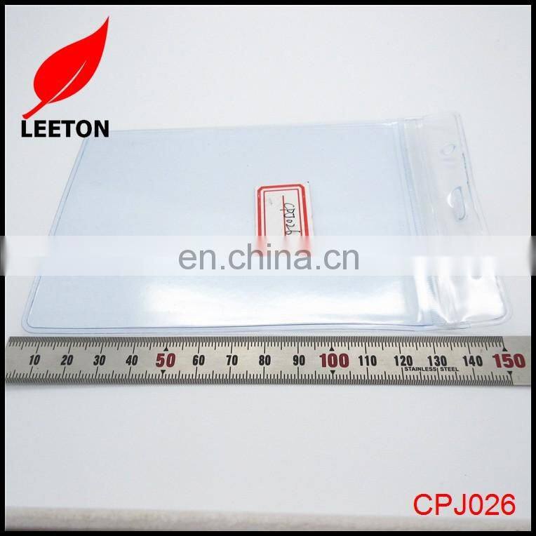 Good quality plastic PVC zip lock ID card badge holder