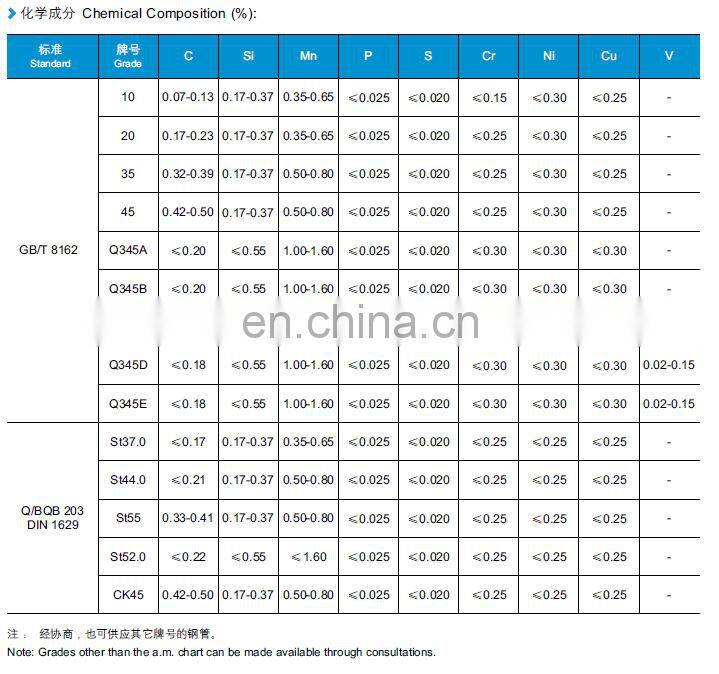 St52 St37.2 Precision Seamless Carbon Steel Pipe