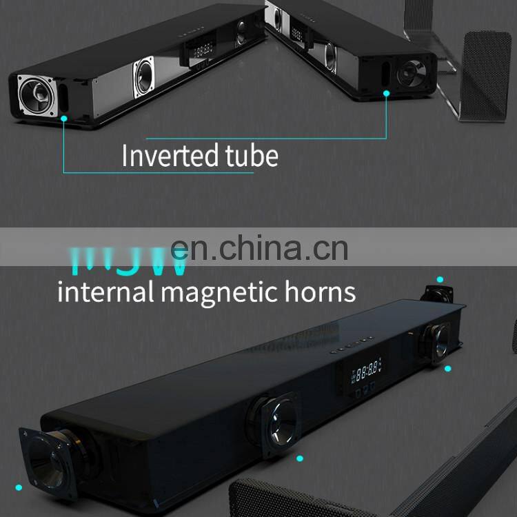 Multi function high quality sound led display alarm clock qi wireless charger bluetooth speaker match with smart device speakers