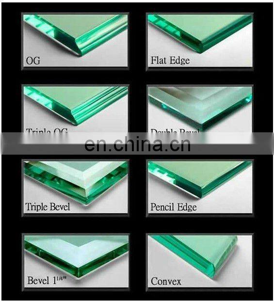 6mm clear float glass shelf with mat-broken edge