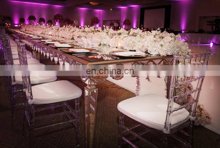Factory Price Mirror Glass Table  Top  Dining Table For Wedding/Party