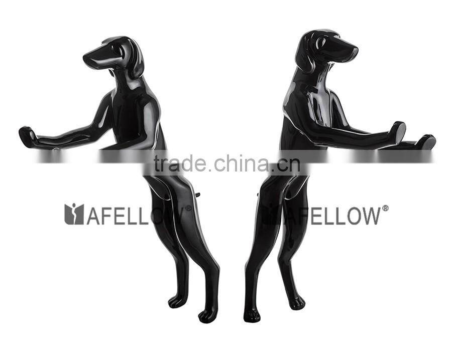 Fiberglass dog mannequin,black mannequin manikin dog G1-BK