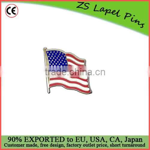 Custom design high quality cloisonne hard enamel filled Ethiopia Flag Lapel Pin