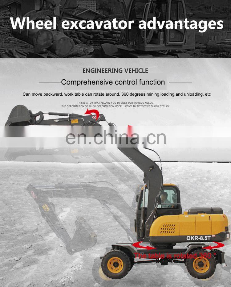 Construction machinery cheap 7.5T wheel excavator for sale