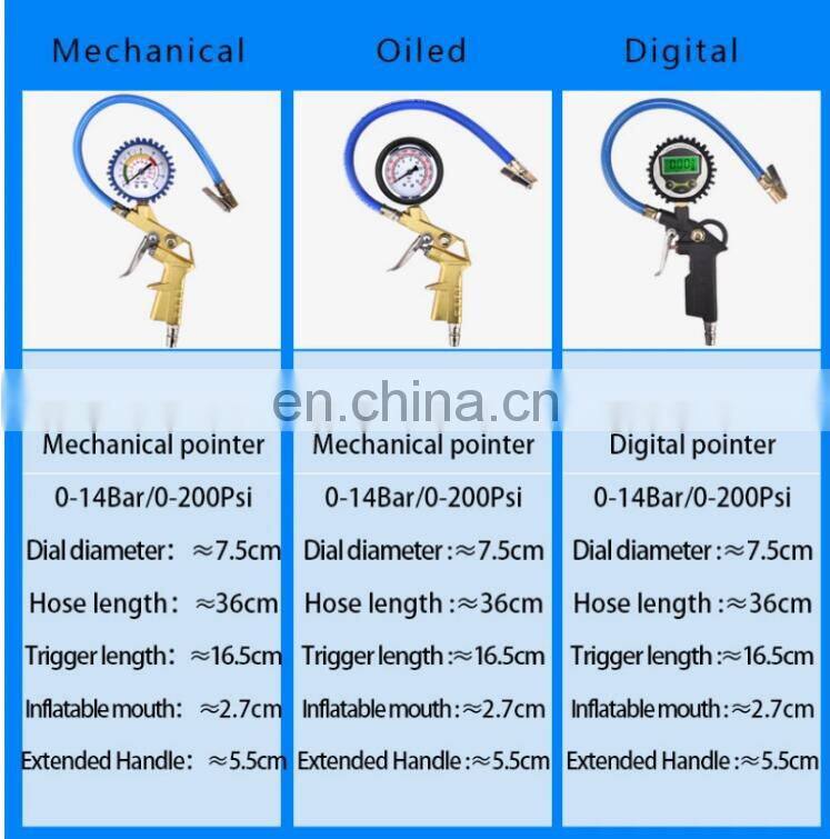 oil tire pressure gun professional high pressure tire gauge tire repair tool