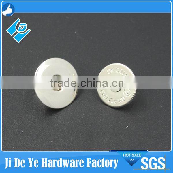 wonderful effects hot sales brass nickel Canvas traveling Bag magnetic button