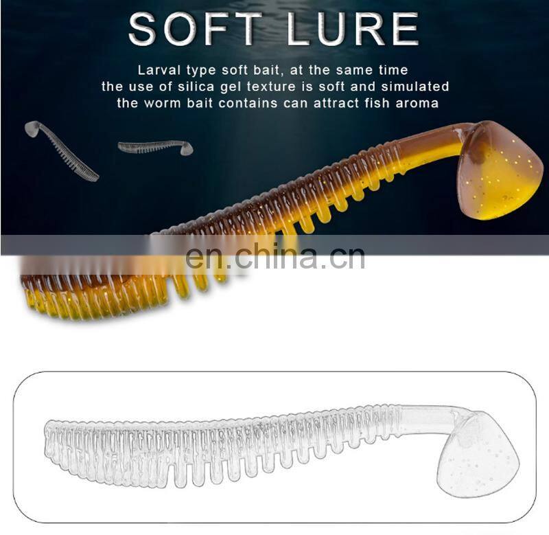 25 Colors 75mm 100mm 125mm Two-color Matching Special Flavor With Fragrant Soft Fishing Lures Larval Bass Soft Bait