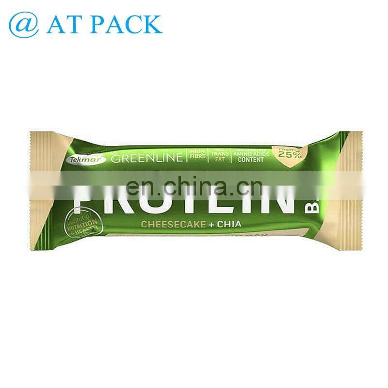 Custom printed chocolate bar packing snack food packaging bag