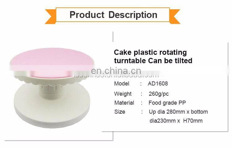 Plastic Revolving Cake Tilting Turntable For Cake Decorating