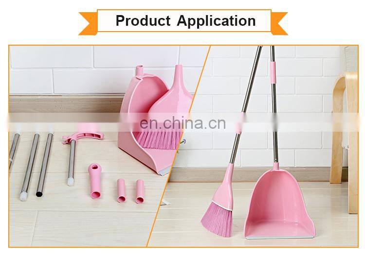 Modern Sleek Creative Broom And Dustpan With Stainless Steel Long Handle