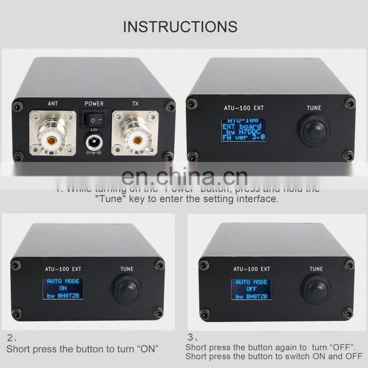 Assembled ATU-100 EXT 1.8-50M 100W Open Source Shortwave Automatic Antenna Tuner with Metal Shell