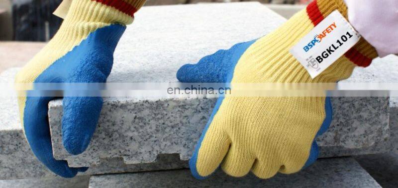 Leather Palm aramid fibre cut resistant gloves cut 5
