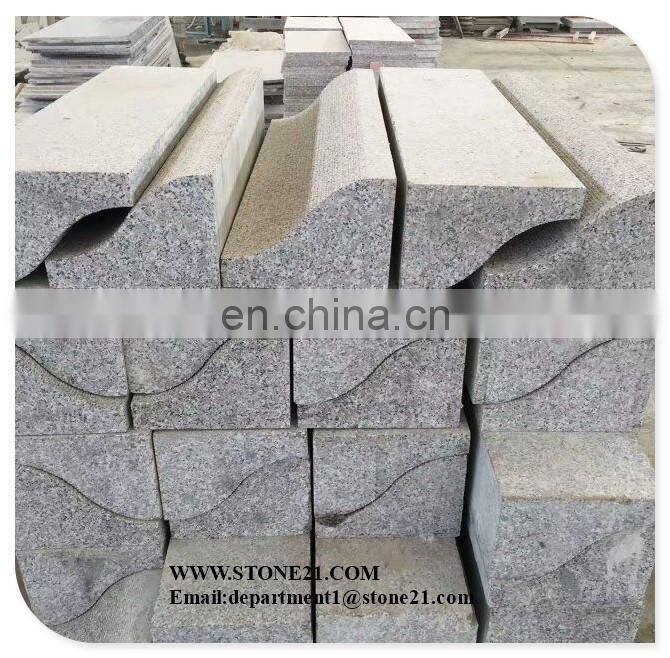 Pink granite tactile stone, granite stepping stone