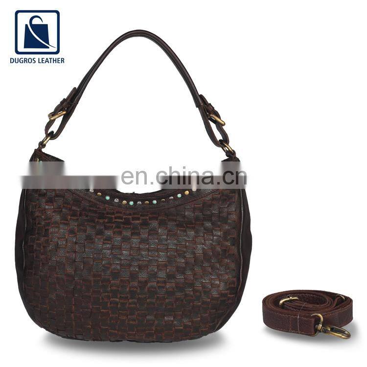 Light Weight Genuine Leather Material Made Women Handbag from Top Listed Manufacturer