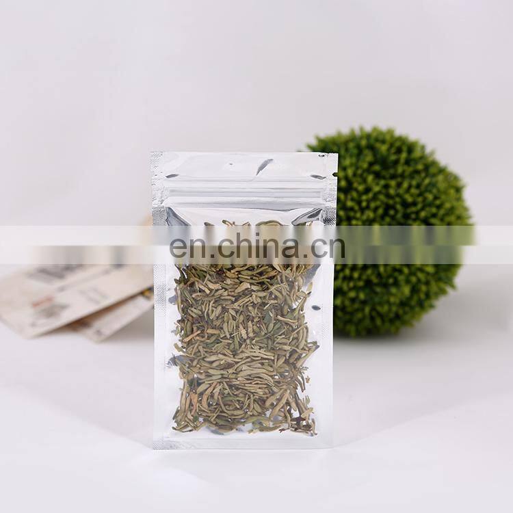 Hot selling Food grade stock size Wholesale Transparent Resealable Plastic Stand Up Pouch