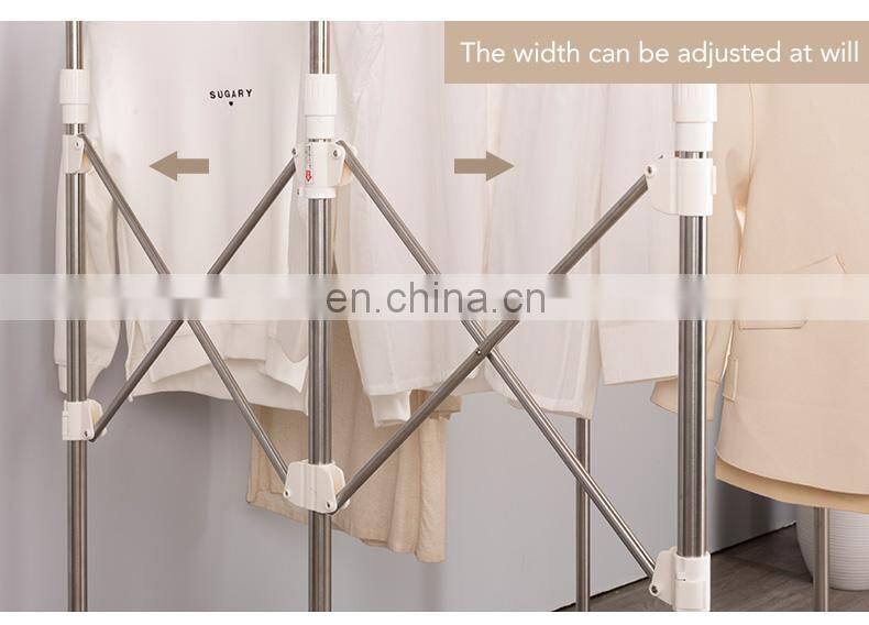 Outdoor Hotel 4 Way Laundry Baby Clothes Dry Clothing Rail Drying Rack Cloth Stand