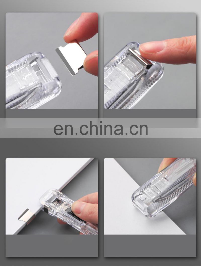Deli Push Clamp Binder Stationery Clips Stapler Multifunction Paper Storage Artifact School Office Supplies Metal Clip Holder
