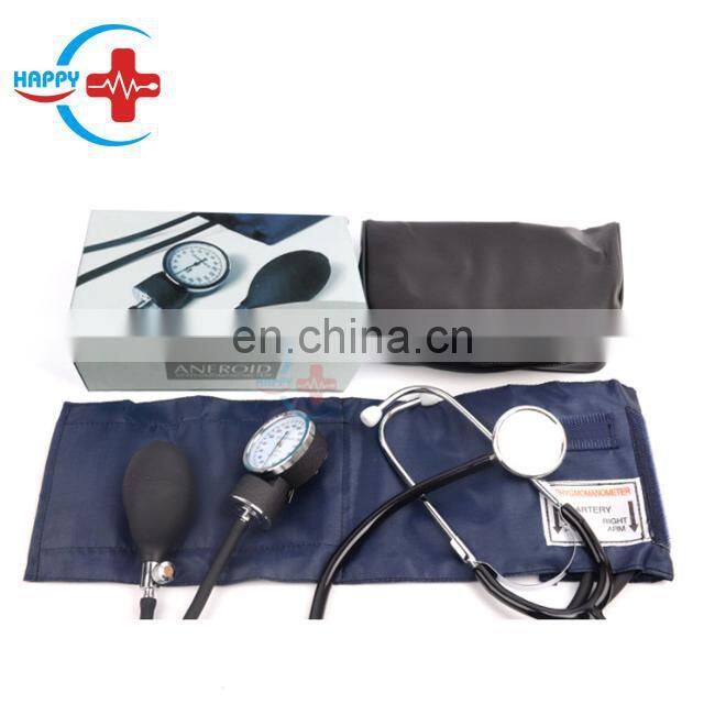 HC-G010A Aneroid Sphygmomanometer with dual head stethoscope/single head stethoscope