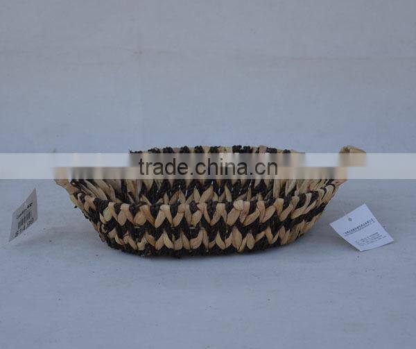 Oval Natural Water Hyacinth Sea grass Woven Ear Handle Tray