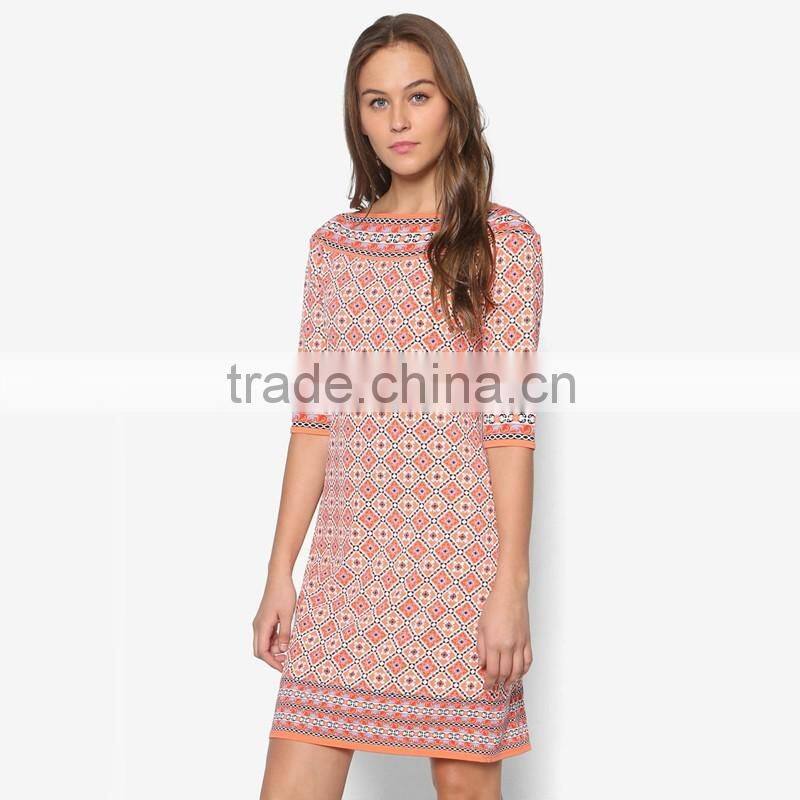 2016 spring hot sale fashion cotton dress design with high quality ladies western dress design D276