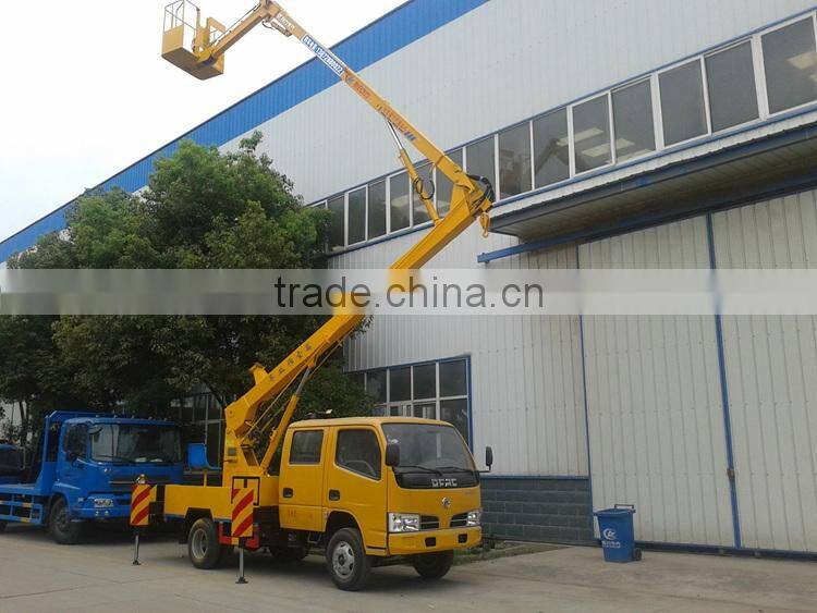 2014 Good Price Dongfeng crew cab 14M truck mounted hydraulic lifting platform