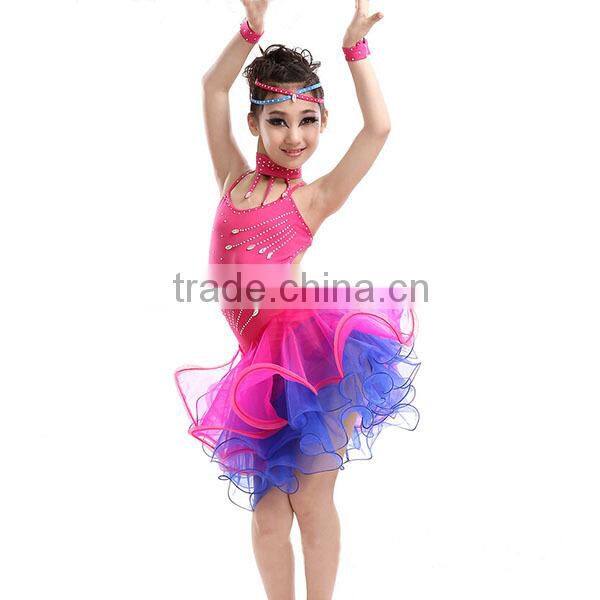 Good Luxury kids professional american competition latin dance costume latin dance cha cha cha dress