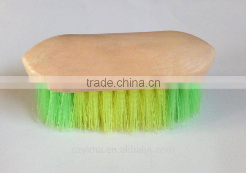 plastic back horse dandy brush with glitter bristle for grooming