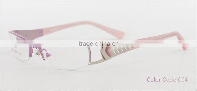 Half-rim Metal High Class Fashion Cheap Plastic Glasses Frames Spectacles Glasses Frames