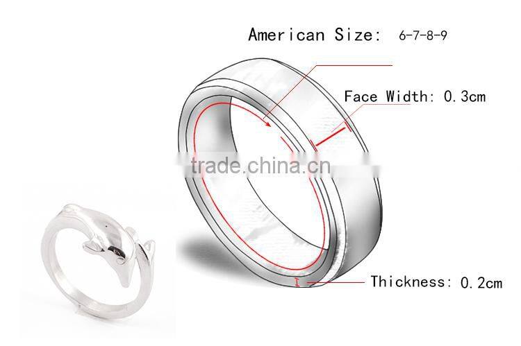 New products 2015 fashion jewelry silver ring animal ring