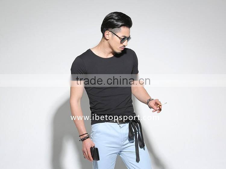 2016 Top Quality 100% Cotton Plain Cotton T-shirt T-shirt for Men