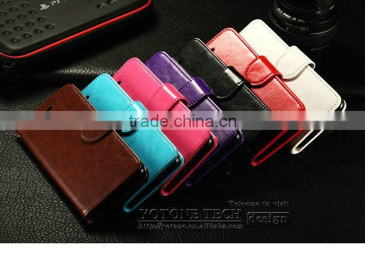 2016 Wholesale PU leather smart phone real leather phone cover for Iphone 6 wallet case