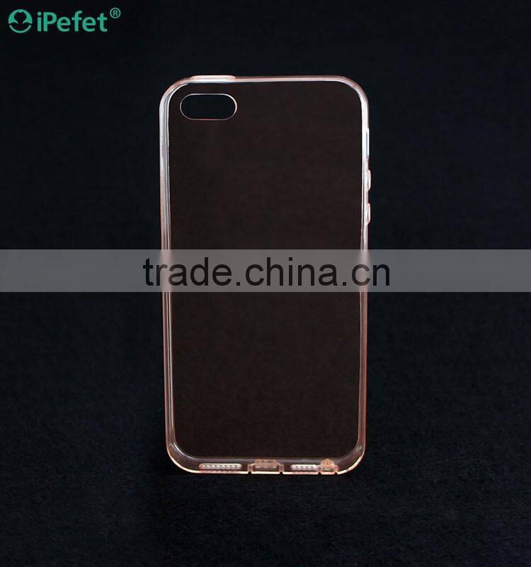 Colorful Bumper Clear Back Cover Soft Flexible TPU Phone Case For iPhone 5/se