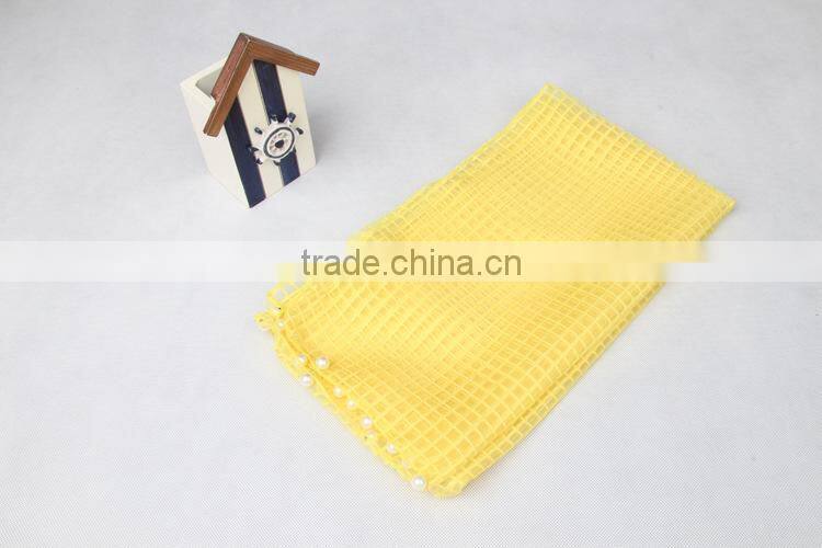 Wholesale Autumn Winter Latest Fashion Cute Lovely Pearl Beads Gauze Lace Girl Scarf