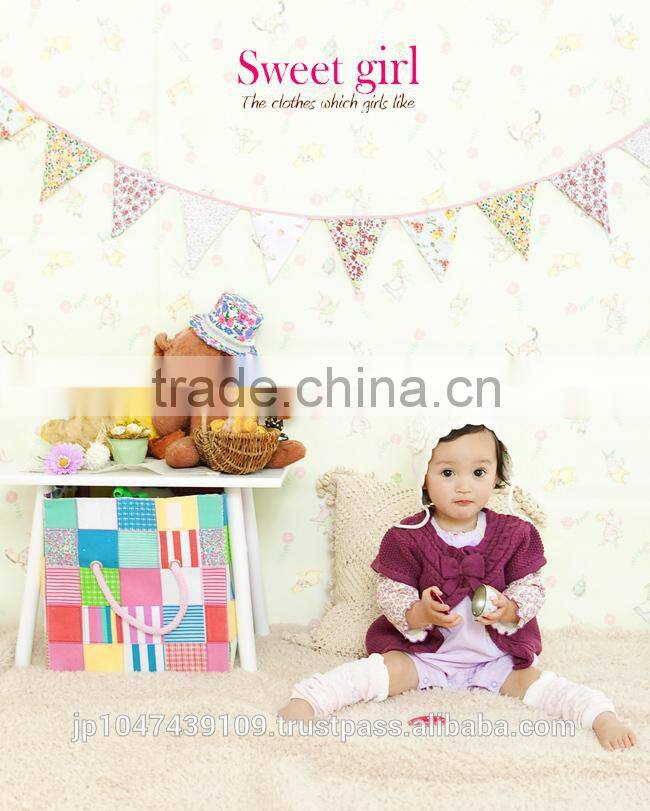 japanese wholesale product high quality products cute kids clothes infant baby wear knitted cardigan for girls