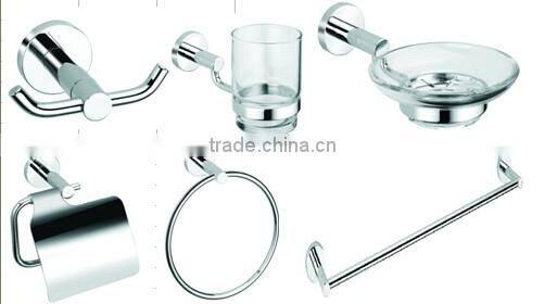 ceramic simple modern design 6 pcs zinc alloy bathroom accessories set