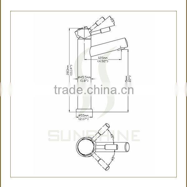 FT-A-26A Australia style stainless steel basin faucet for export