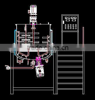 polish oil stirring tank with bottom homogenizer