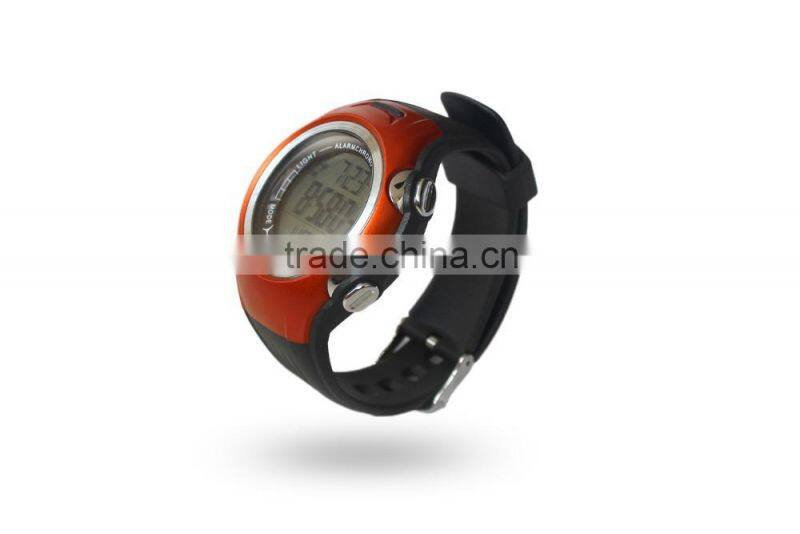 Wholesale-Chest Strap Heart Rate Monitor Calories Pedometer Digital pulse Sports Watch LCD Exercise Memory Mode Outdoor Water r