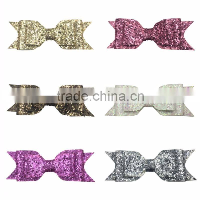 Wholesale sequins hair bow elastic baby headband girls accessories